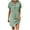 Light Green, variant on TSADFHJI Sequin Skirt Plus Size Women's Fashionable All Buckle V Neck Cold Shoulder Ruffled Sleeve Solid Color Dress L