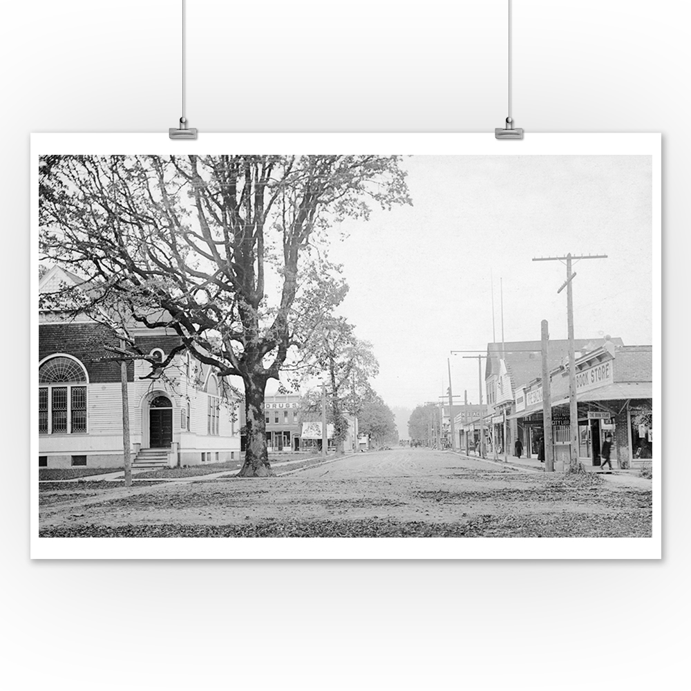 Forest Grove, Oregon View of First Avenue North (12x18 Art Print