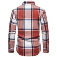 thumbnail image 6 of PEASKJP Mens Shirts Men's Casual Plaid Flannel Long Sleeve Button Down Shirt,Red S, 6 of 9