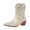 Beige, variant on Cowboy Boots for Women Cutout Glitter Pull on Western Cowgirl Boots Mid Calf Boot