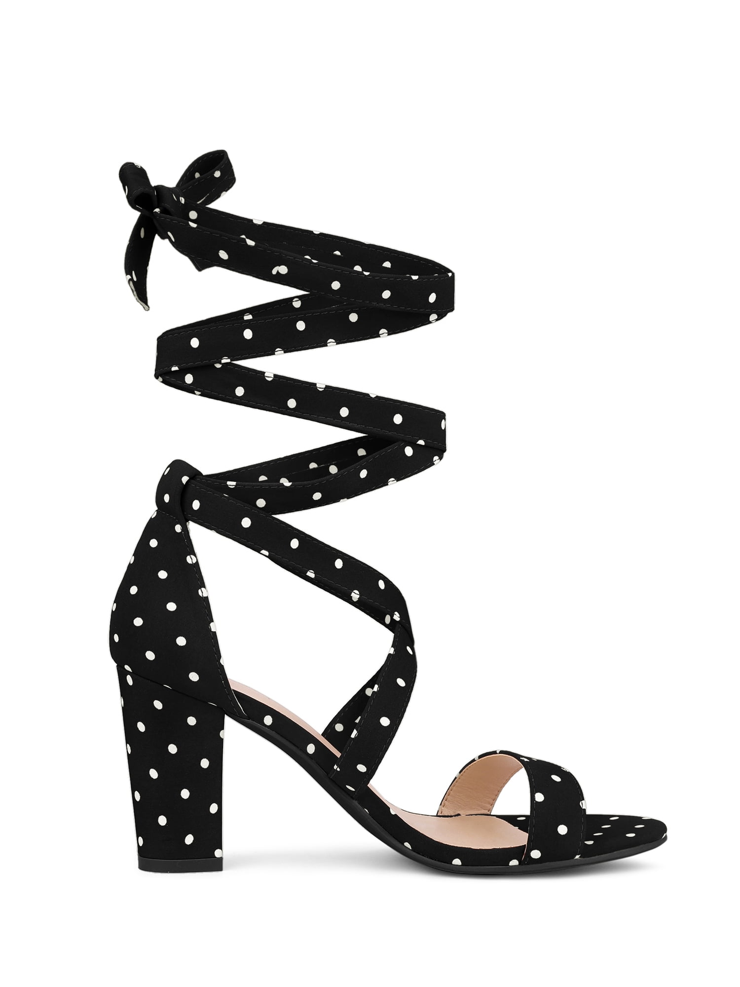 Polka dot block heels cheap