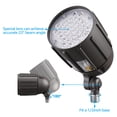 thumbnail image 2 of LEONLITE LED Security Floodlight, 200W Eqv. 3000K Warm White, 100-277V Landscape Path Walkway Lawn Lighting, 2 of 6