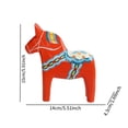 thumbnail image 3 of CoudarTitie Swedish Dala Horse Ornament Collectible Dalecarlian Horse Figurine Animal Sculpture and Monkey Buddha Statue Figure Buddhist Collectible Miniature Figurine Sun Wukong Sculpture for, 3 of 8