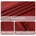 thumbnail image 3 of GymChoice Tier Burgundy Waffle Weave Textured 100% Blackout Bathroom Window Curtain, 30" x 63" (2 Panels), 3 of 7