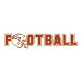 thumbnail image 1 of Football With Helmet Vinyl Graphic - Medium - Pumpkin, 1 of 2