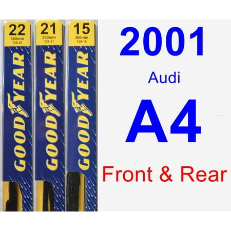 2001 Audi A4 Wiper - 2001 Audi A4 Wiper Blade Set/Kit (Front & Rear) (3 Blades) - Premium