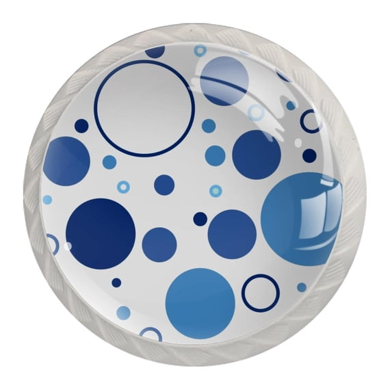 4 Pcs Polka Dots Knobs for Kitchen Cabinet Cupboard Dresser Bookcase Drawer Pulls Handles Round Home Decor