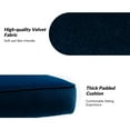 thumbnail image 3 of Velvet Armless Accent Chair Gold Metal Legs Modern Upholstered Single Sofa Side Chair Home Living Room Navy, 3 of 7