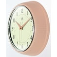 thumbnail image 5 of Infinity Instruments Retro Round Rose Blush Metal 9.5-inch Analog Wall Clock, 5 of 7