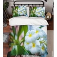 thumbnail image 3 of 3D Blanco Floral Patrón Funda de edredón Set Ropa de cama Set Funda de edredón Fundas de almohada 295, 3 of 3