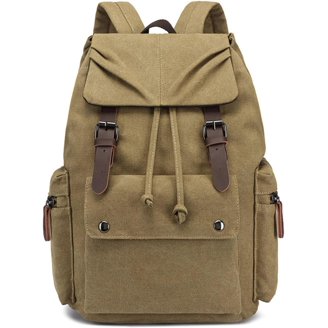 lxy vegan leather backpack vintage laptop bookbag for women  display picture 2