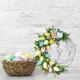 thumbnail image 5 of Clearance Easter Eggs Wreath Ornaments 25cm Easter Hanging Ornaments - Easter Bunny Wreath Acrylic Wreath Indoor Outdoor Easter Hanging Ornaments Home Front Door Party Decorations, 5 of 7
