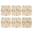 thumbnail image 2 of Balery 6 Pcs Cute Bee Gnomeleather Coasters Set, Drink Table Cup Coasters For Living Room Kitchen Coffee Decor, 2 of 9