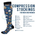 thumbnail image 2 of FORMRS Womens Knee High Socks Casual Long Thick Travel Daily Wear, 1 Pair, Cartoon Mail Truck Pattern, 2 of 6