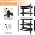thumbnail image 4 of 60" H Heavy Duty Garage Shelving 3000LBS Storage Shelves Adjustable 5 Tier Metal Shelving Unit,  Utility Rack for Garage, Workshop, Basement, Home Office 60" H*27.5W*12D, 4 of 14