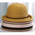 thumbnail image 5 of ZhangBaoLin Straw Sun Hat Women Chic UV Protection Rolled Edge Small Hat Summer Travel Beach Hat, 5 of 5