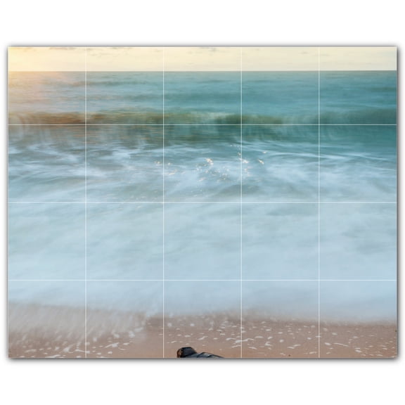 Picture-Tiles.com: Turtle Ceramic Tile Wall Mural WAL501065-54M. 30"W x 24"H using (20) 6" x 6" Ceramic Tiles-Satin Finish