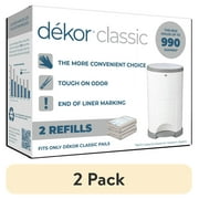 (2 pack) Dekor Classic Diaper Pail Refills | 2 Count