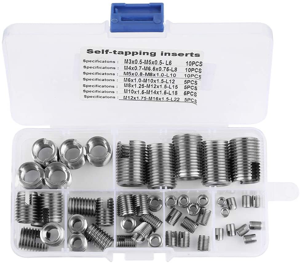 50pcs Thread Insert Set Installment Tool Kit Stainless Steel Coiled Wire Helical 