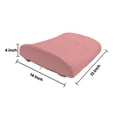 thumbnail image 5 of Checkered Lumbar Pillow, Crosswise Stripes with Little Red Squares Retro Abstract Pattern, Soft Back Cushion for Office Chairs with Adjustable Straps, 14" x 13", Dark Coral Pale Pink, by Ambesonne, 5 of 7