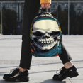 thumbnail image 2 of Lukts Modern Hip-Hop Skull Pattern 15 Inch Student Backpack, Waterproof Laptop Backpack with Adjustable Shoulder Straps, Lightweight Travel, Campus Backpack, Unisex, 2 of 6