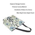 thumbnail image 3 of FORMRS Womens Canvas Tote Bag with Zipper Inner Pocket Shoulder Handbag, Blue Floral Pattern, 3 of 7