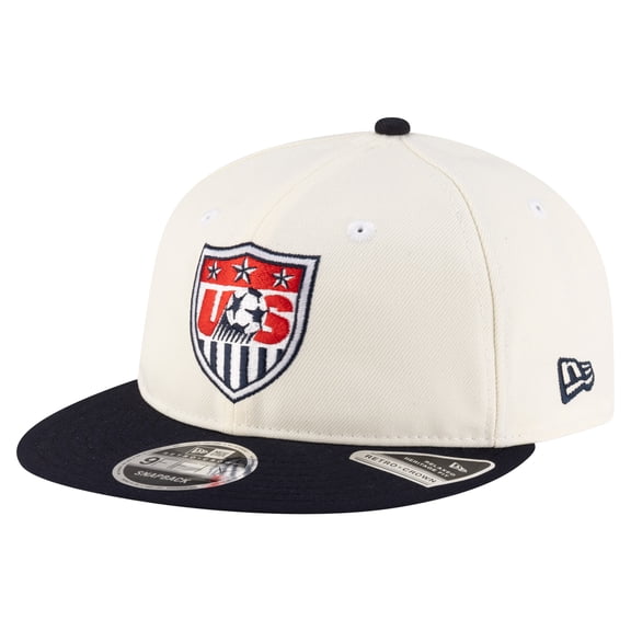 Men's New Era Cream USMNT 1995 Retro-Crown 9FIFTY Adjustable Hat