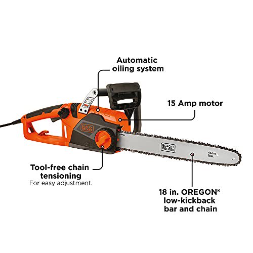 Black and decker 18 shop inch electric chainsaw