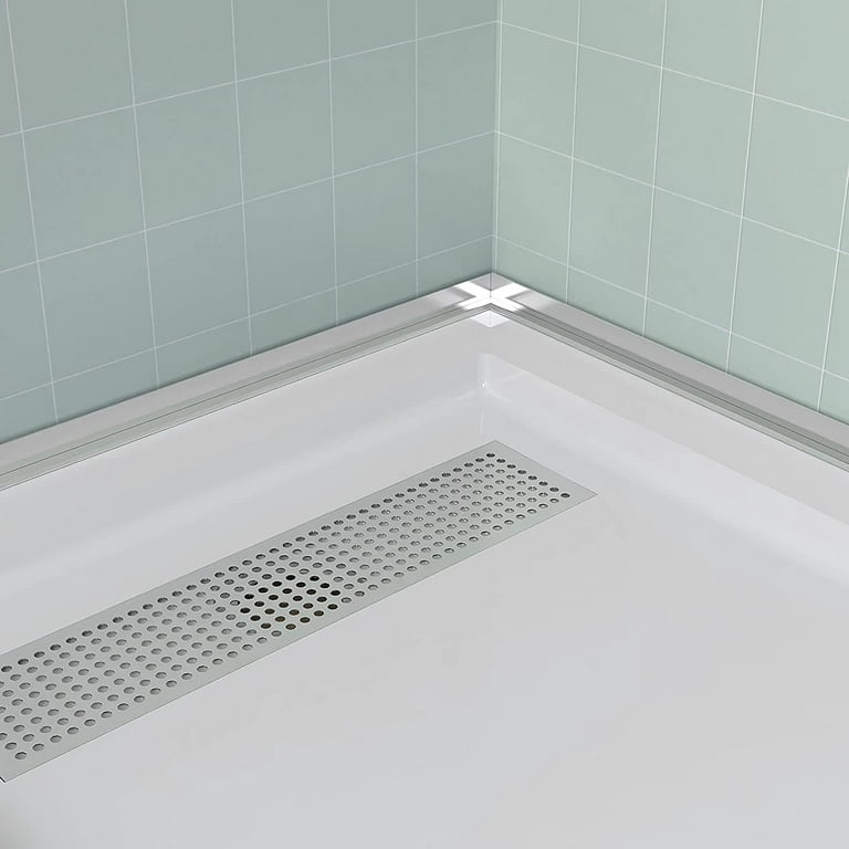 Shower drain covers for acrylic, fiberglass, metal, and tile