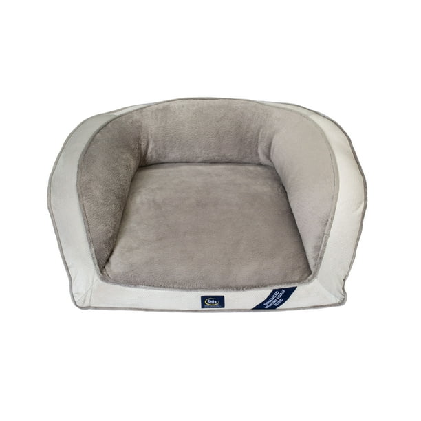 Serta Orthopedic Memory Foam Couch Pet Dog Bed, Small, Grey Walmart