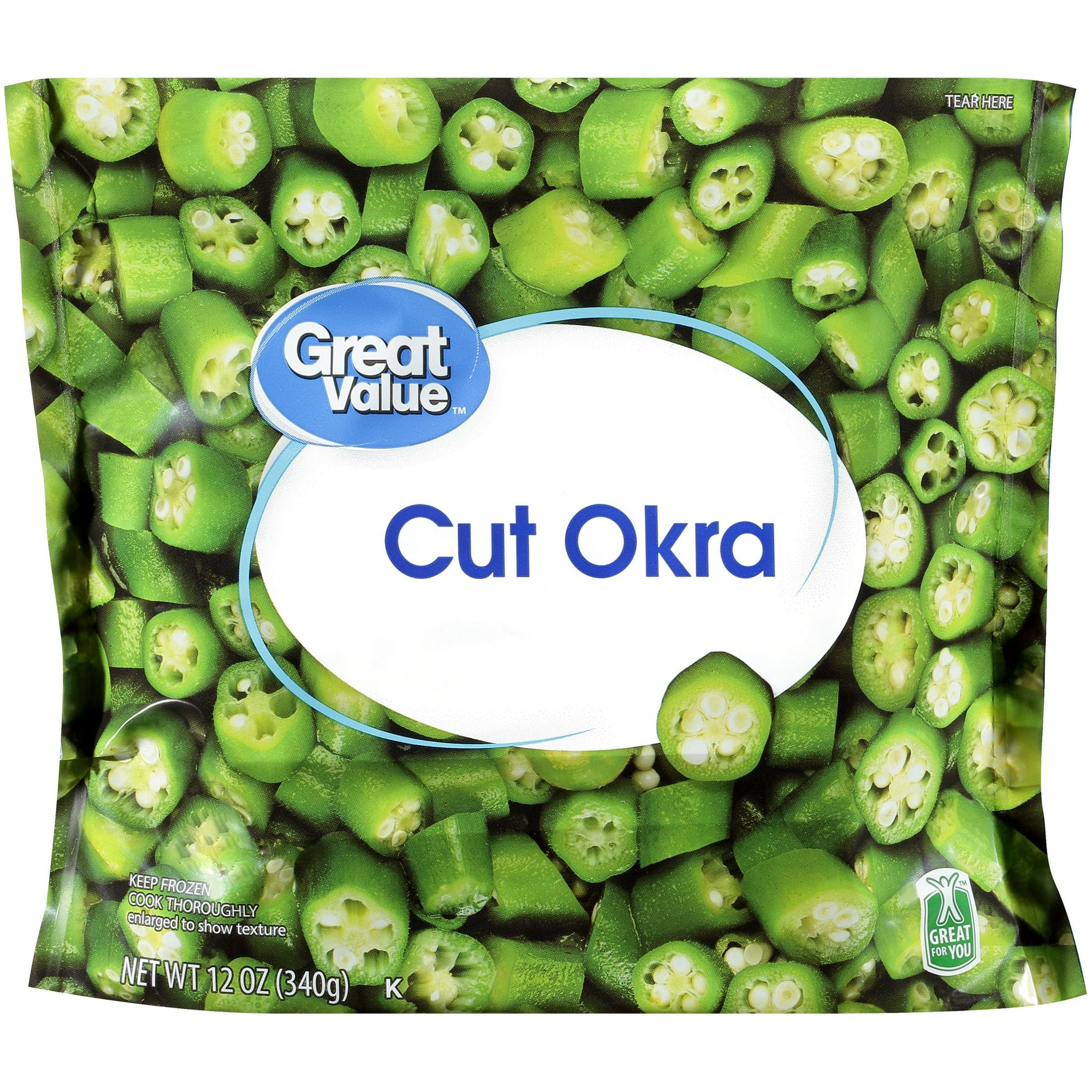 Great Value Cut Okra, 12 oz (Frozen)