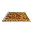 thumbnail image 2 of Ahgly Company Machine Washable Indoor Rectangle Oriental Yellow Traditional Area Rugs, 7' x 9', 2 of 4