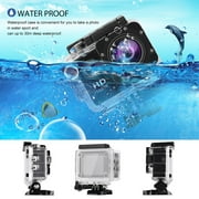 A9 1080P HD Action Camera 2.0 Inch Waterproof Outdoor Camcorder Recorder 120 Degree Wide Angle Mini Underwater Camera US Plug