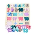 thumbnail image 4 of Wooden Chunky Puzzles Board, Montessori Blocks Puzzle, Preschool Learning Puzzle C, 4 of 9