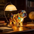 thumbnail image 5 of SUOKOM Rainbows Pup Lamp Retro Dogs Stained Resin Tabletop Night Light Dog Series Art Night Light 3D Cute Pet Dogs Themed Lamp Stained Glass LED Table Lamps Fun Gift for Dog Lovers, 5 of 7