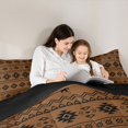 thumbnail image 4 of Manfei Boho Aztec Tribal Twin Comforter Sets, Bohemian Geometric Bedding Set, Black, Black Reversible 2-Piece, 1 Comforter and 1 Pillowcase, 4 of 6