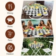thumbnail image 7 of Lemon Check Round Tablecloth, Fitted Table Cover with Elastic for 36"-44" Round Tables, Black Plaid Eucalyptus Farm Country Flower Table Cloth Outdoor Indoor Dinning Party Waterproof Tablecloths, 7 of 7