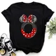 thumbnail image 3 of Ropa de verano de manga corta de Disney para niños, camisetas de algodón con estampado de letras de Minnie Mouse, camisetas de la AZ para niños, camisetas Y2k para niños y niñas, 3 of 5