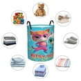 thumbnail image 6 of Large Laundry Basket with Handle, Super Kitties Collapsible Laundry Hamper, Dirty Clothes Storage Basket for Living Room, Bathroom, Bedroom, College Dorm, 6 of 7