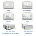 Delta Children Waverly 6in1 Convertible Baby Crib, Bianca White