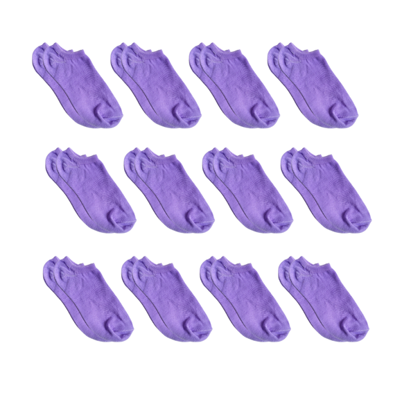 12 pares de calcetines tin lila algodón