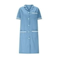 thumbnail image 4 of Penkiiy Women's Scrub Nursing Dress with Dual Pockets - Comfort Fit V-Neck Work Uniform, 4 of 6