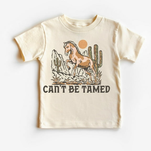 Can'T Be Tamed Horse Shirt, Western Can'T Be Tamed Horse Toddler Shirt, Vintage Can'T Be Tamed Horse Baby Shirt, Western Shirt TODDLER SHORT SLEEVE TEE BELLA CANVAS 3001T