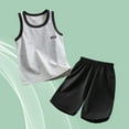 thumbnail image 2 of MEZZALL Boys Casual Sports Summer Shorts Vest T-Shirt And Shorts 2PCS Outfits Sets 5-6 Years Relaxed Fit Baby Wear, 2 of 4