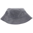 thumbnail image 2 of Corduroy Bucket Hat Lightweight Casual Solid Color Unisex Cotton Fishing Hat, Light Gray, 2 of 5