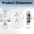 thumbnail image 2 of Receptáculo de pared ThUnderway Decorator, 15 A, blanco (paquete de 20), 2 of 7