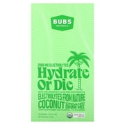 Bubs Naturals Hydrate or Die Premium Hydration & Electrolyte Powder All-Natural Keto-Friendly Gluten-Free No Sugar Added, Boosts Energy, Enhances Recovery, Coconut Travel Pack Sticks