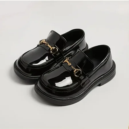 

GEDER-S1 Girls Black Casual Loafers Softness Comfortable Shoes Spring Autumn