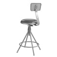 thumbnail image 4 of Home Square 6500 Series 24-30" Steel and Vinyl Padded Stool in Gray - Set of 3, 4 of 6