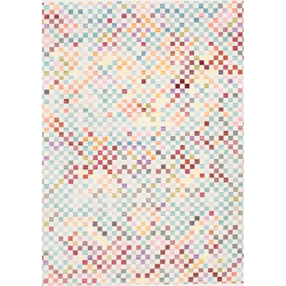 Ahgly Company Machine Washable Indoor Rectangle Contemporary Tan Brown Area Rugs, 2' x 4'